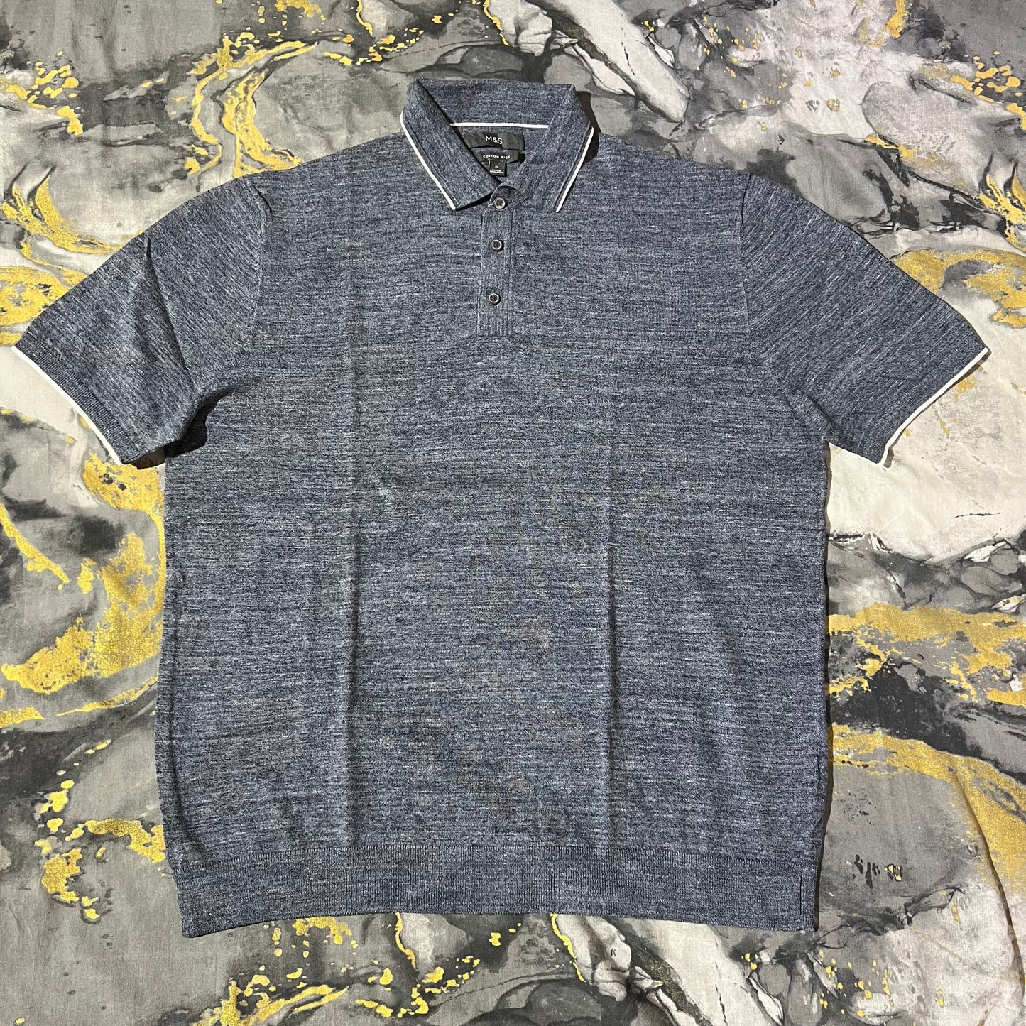 Dark Gray Cotton Rich Polo