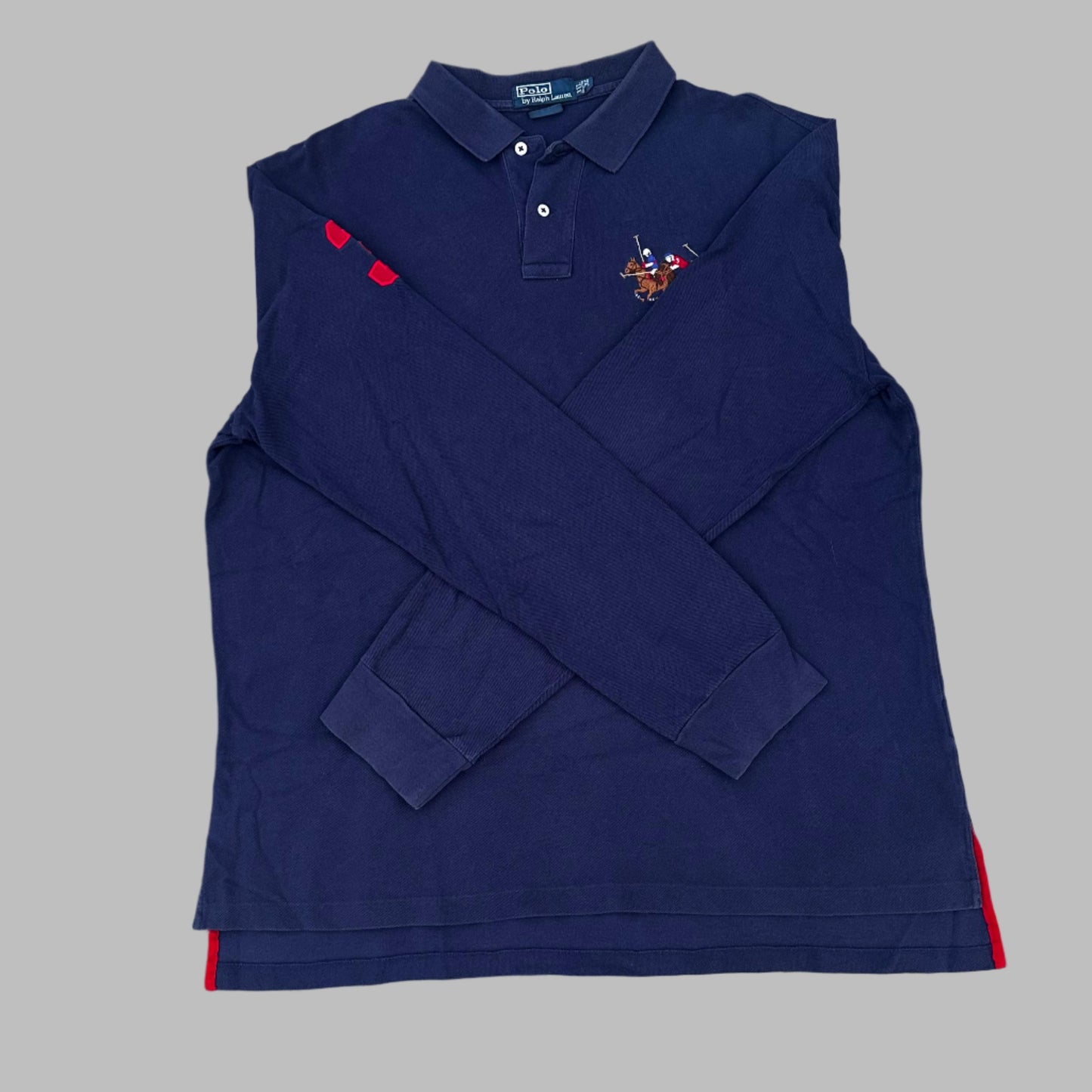 Navy Blue Full Sleeves Polo