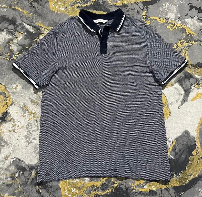 Navy Blakish Blue Two Thread Blend Polo