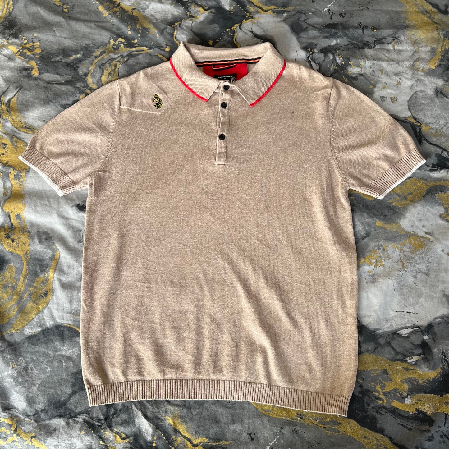 Skin/Beige Knitted Polo