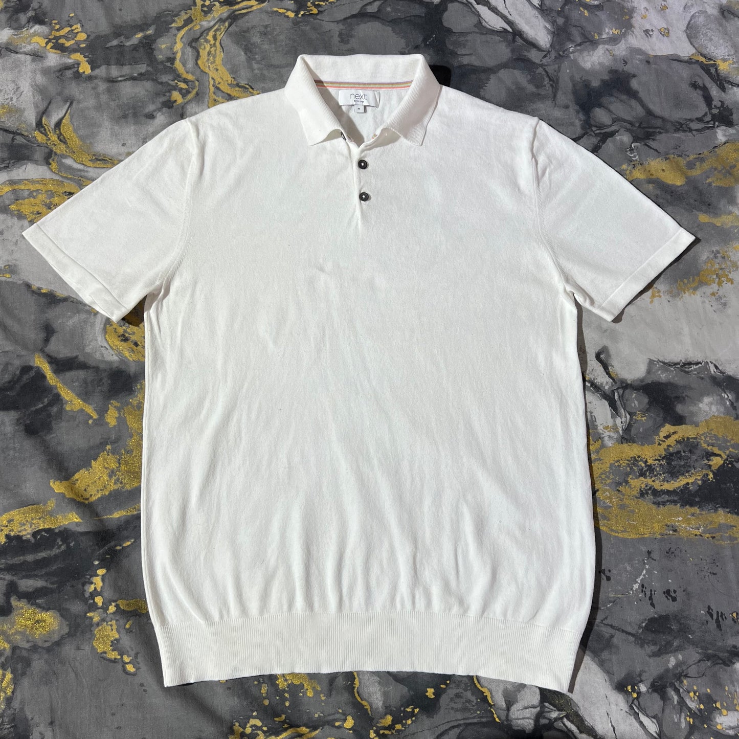Soft Touch Cotton White Knitted Polo
