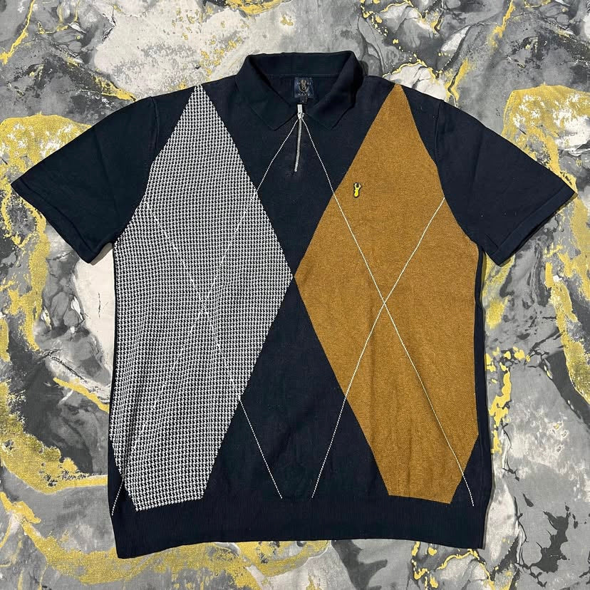 Multi-Pattern Zipper Polo