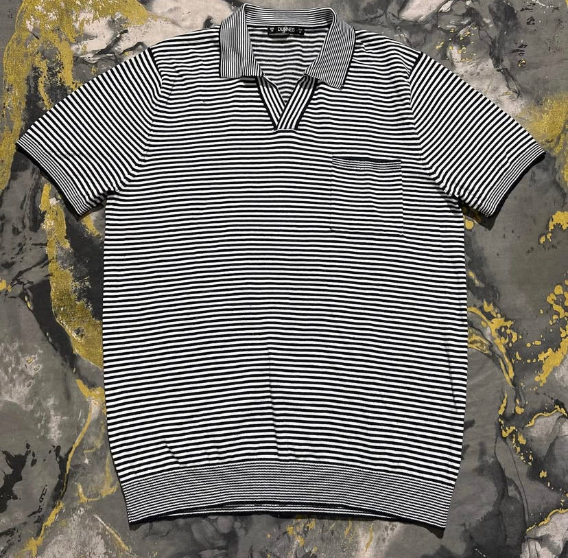 Black & White Striped Busan Collar