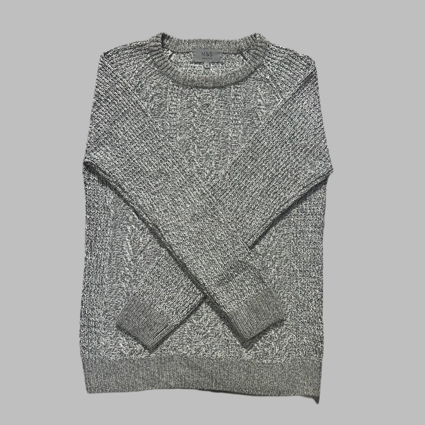 Grey Knitted Full Sleeves sweater
