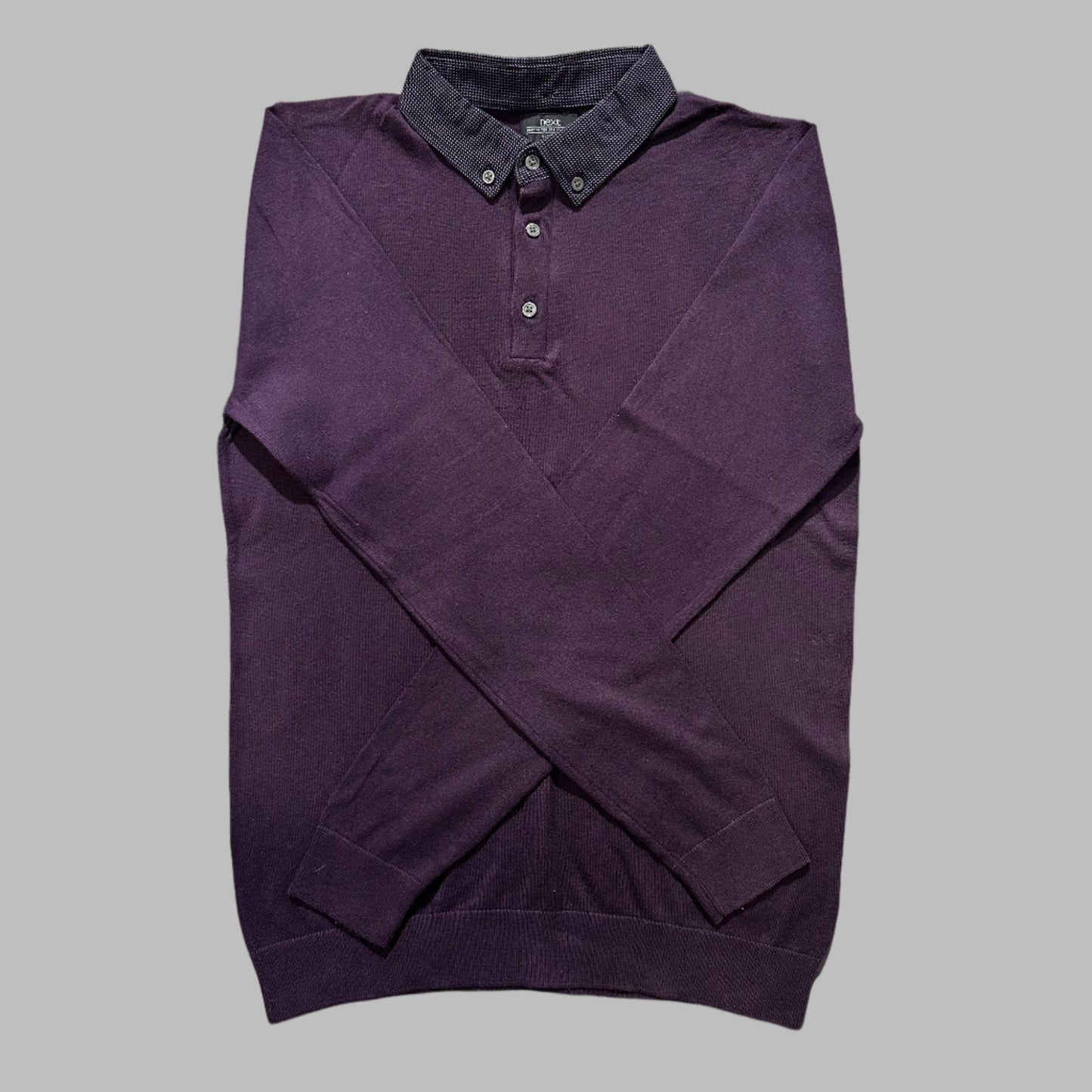 Dark Purple Full Sleeves Polo