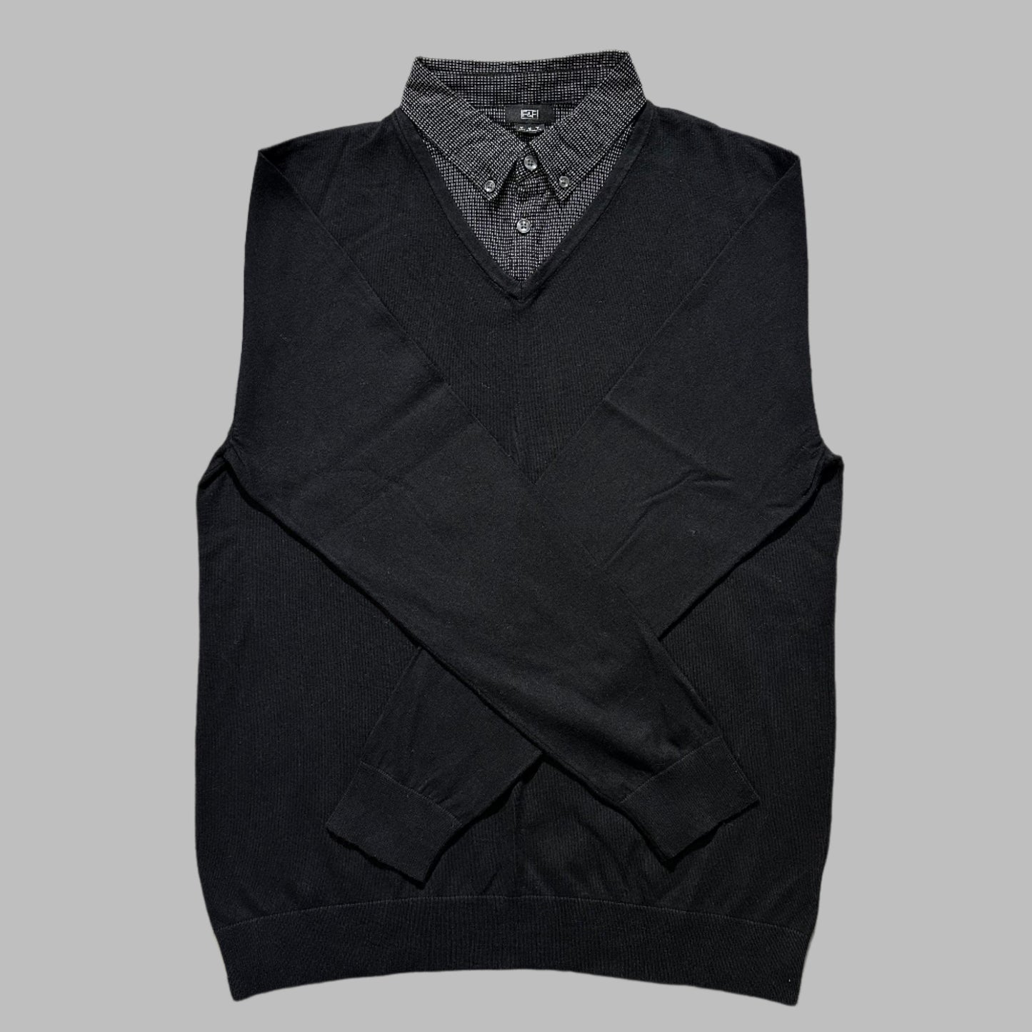 Black Full Sleeves Polo