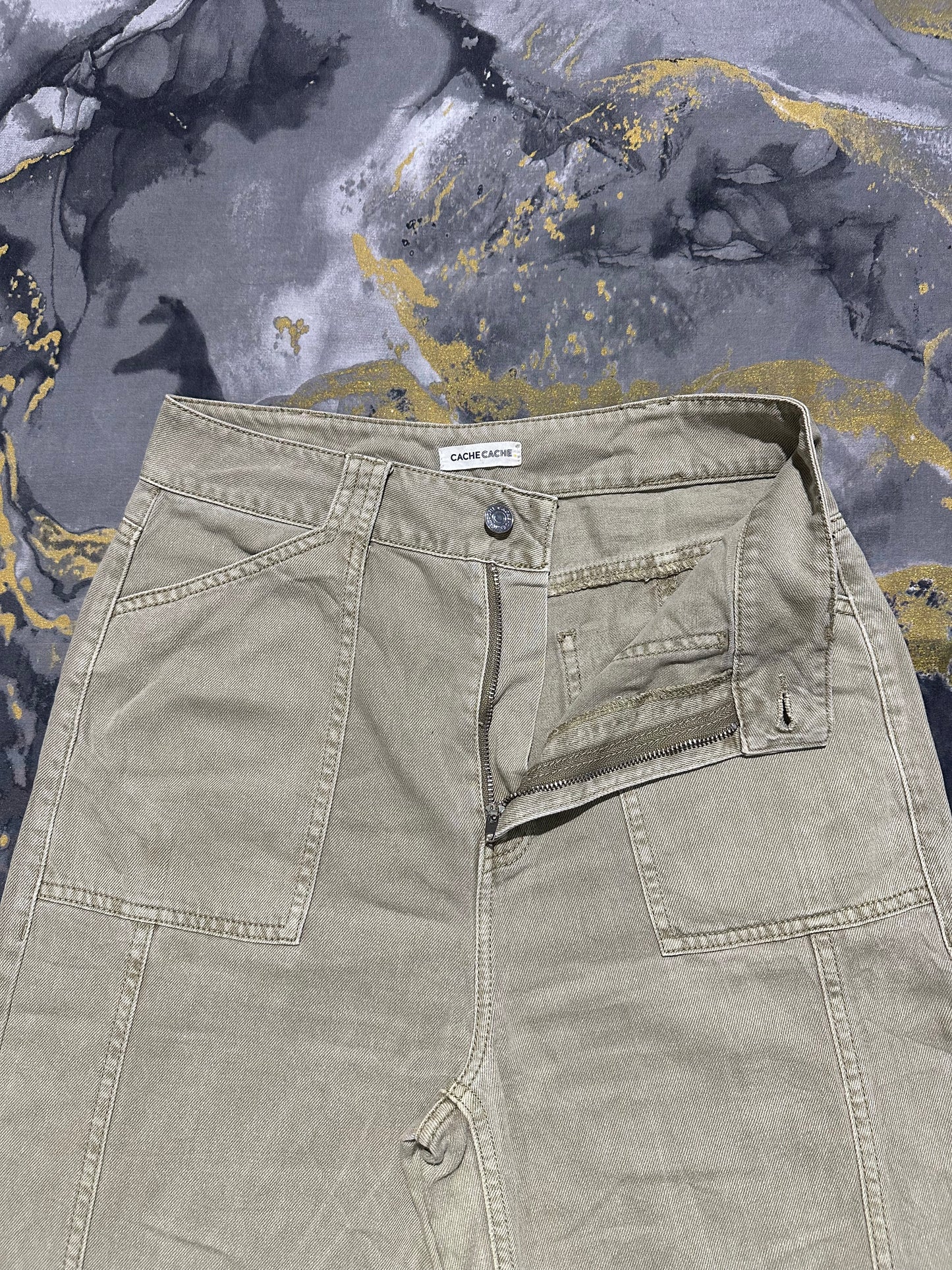 Cache Cache Light Dirty Green Jeans
