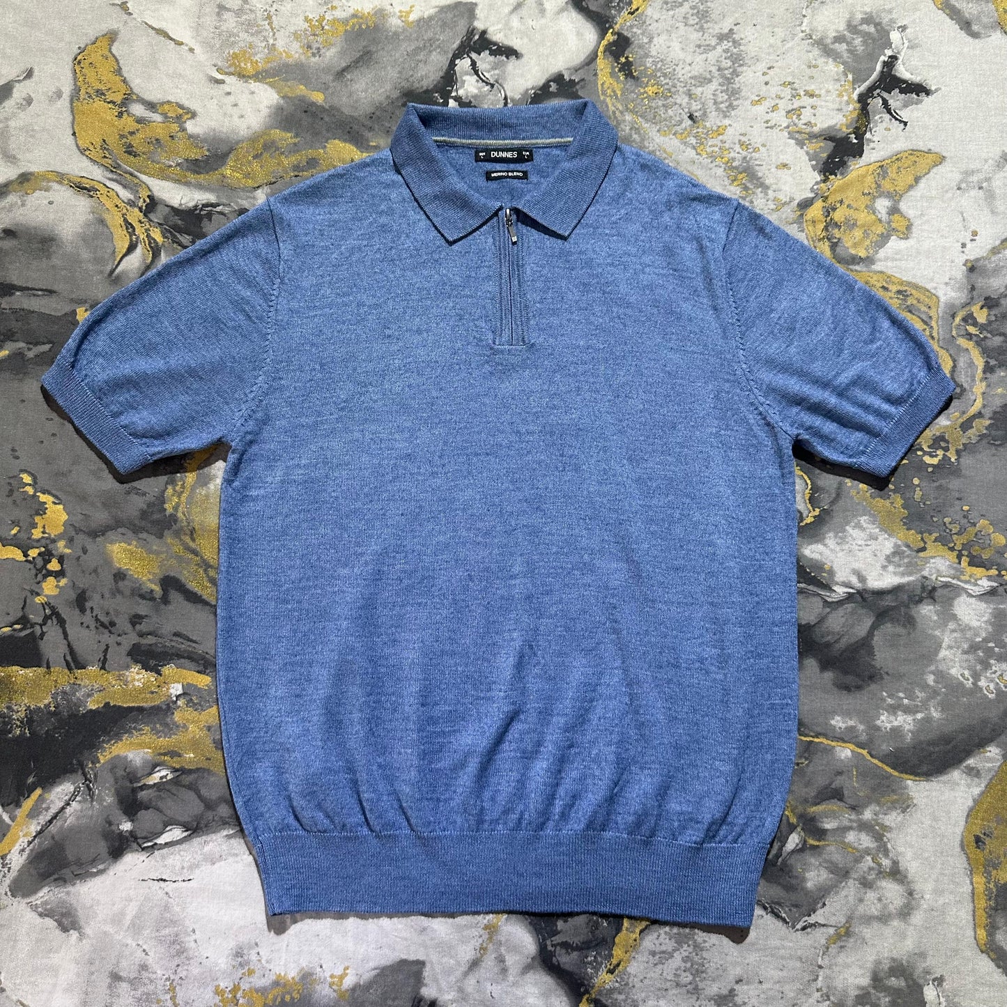 Blue Zipper Polo
