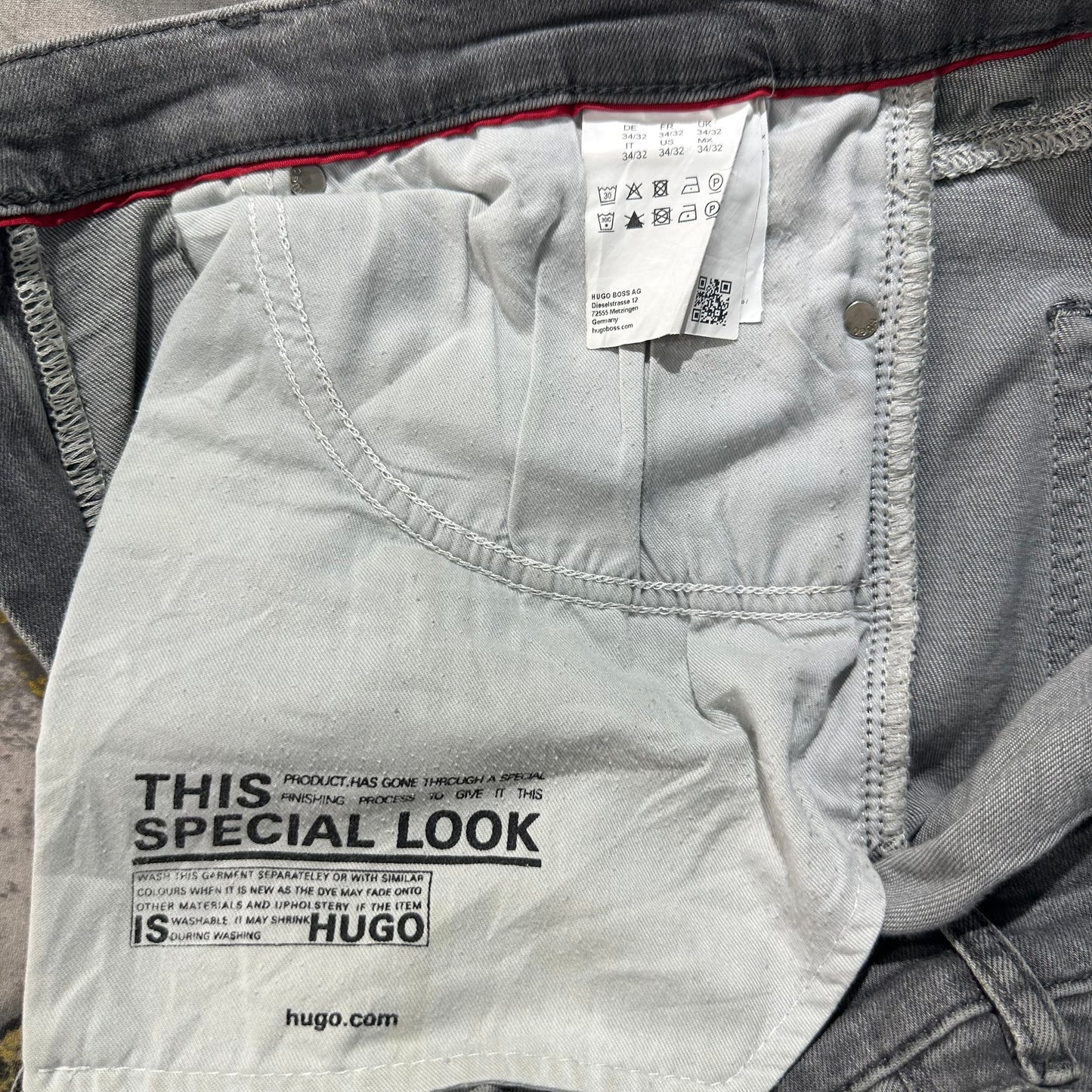 Hugo Boss Light Gray Faded Jeans