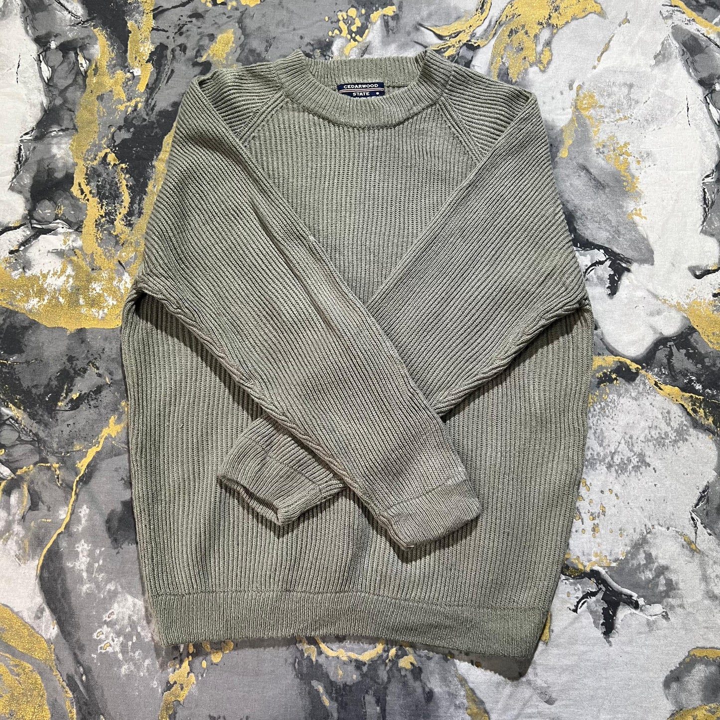Ash Green Knitted Sweater