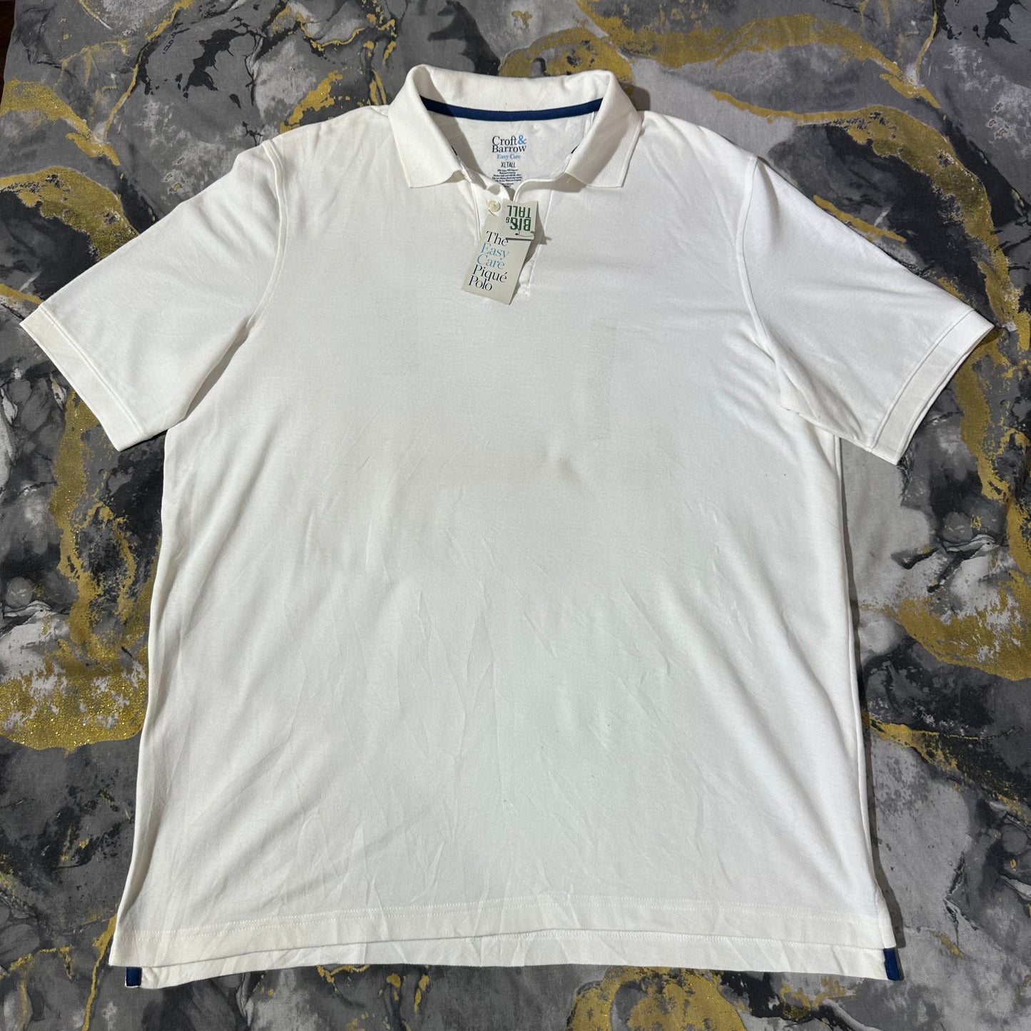 White Pique Cotton Polo
