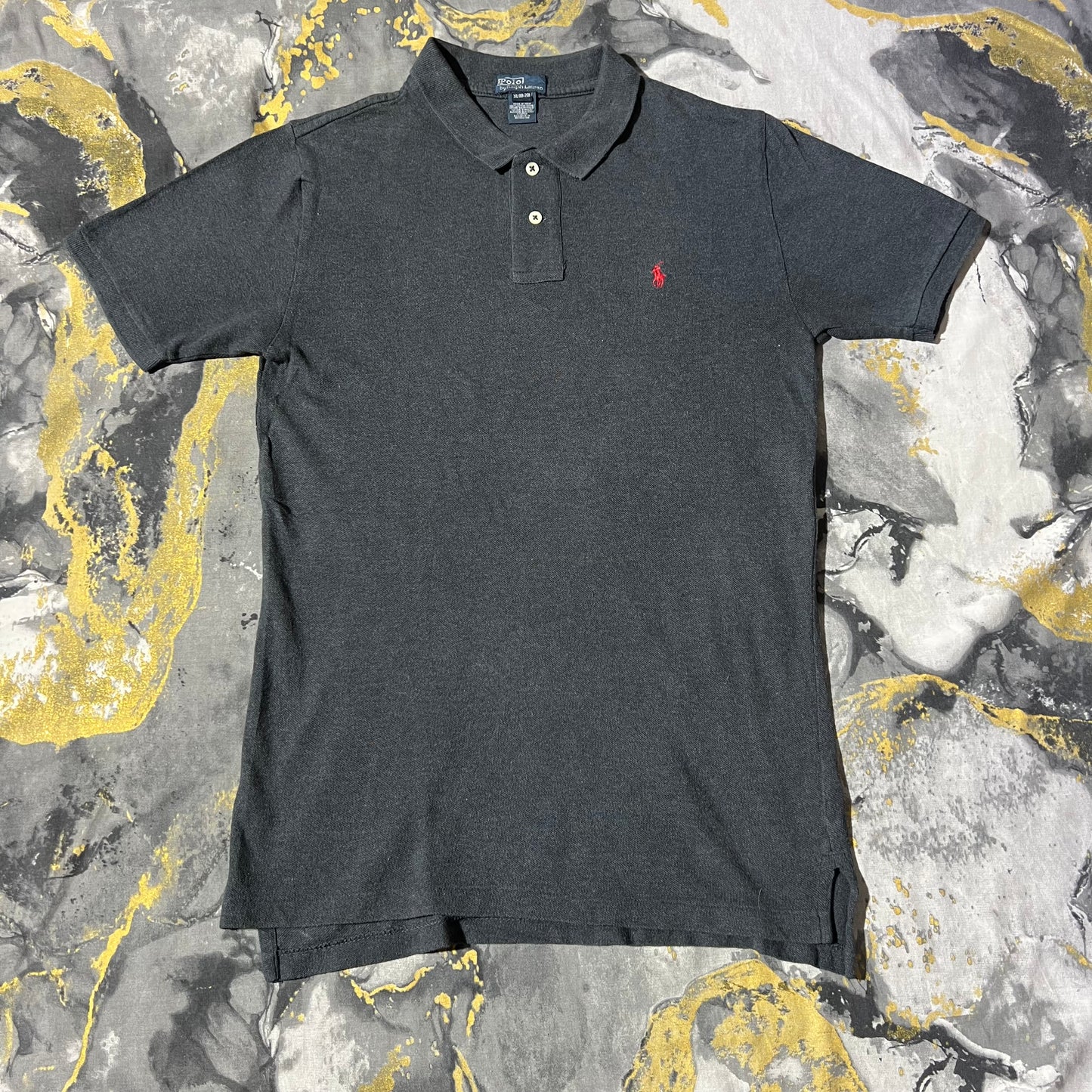 Ralph Lauren Gray Pique Cotton Polo
