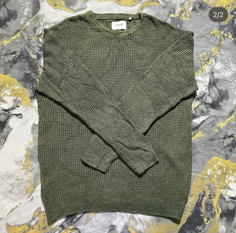 Green Textured Sweater