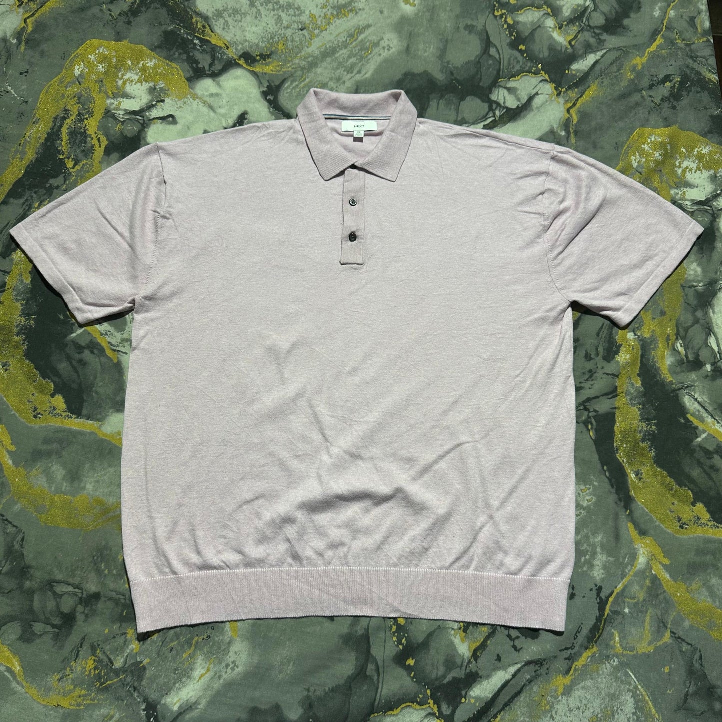 Light Pink Soft Cotton Touch Knitted Button Polo