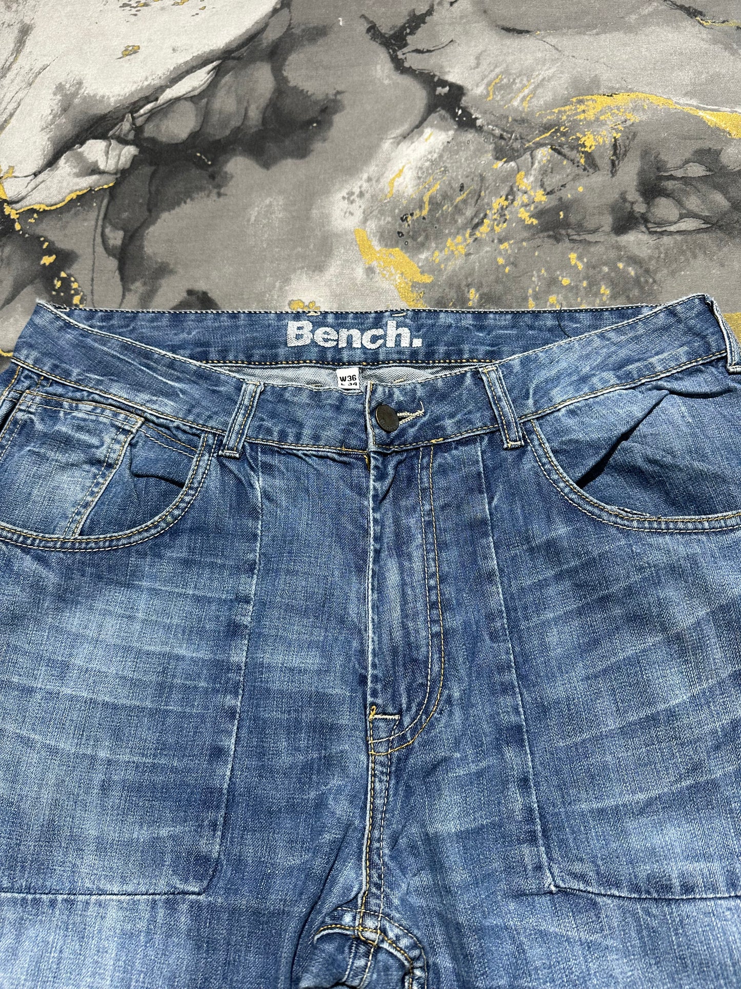 Bench Blue Wash Baggy Jeans