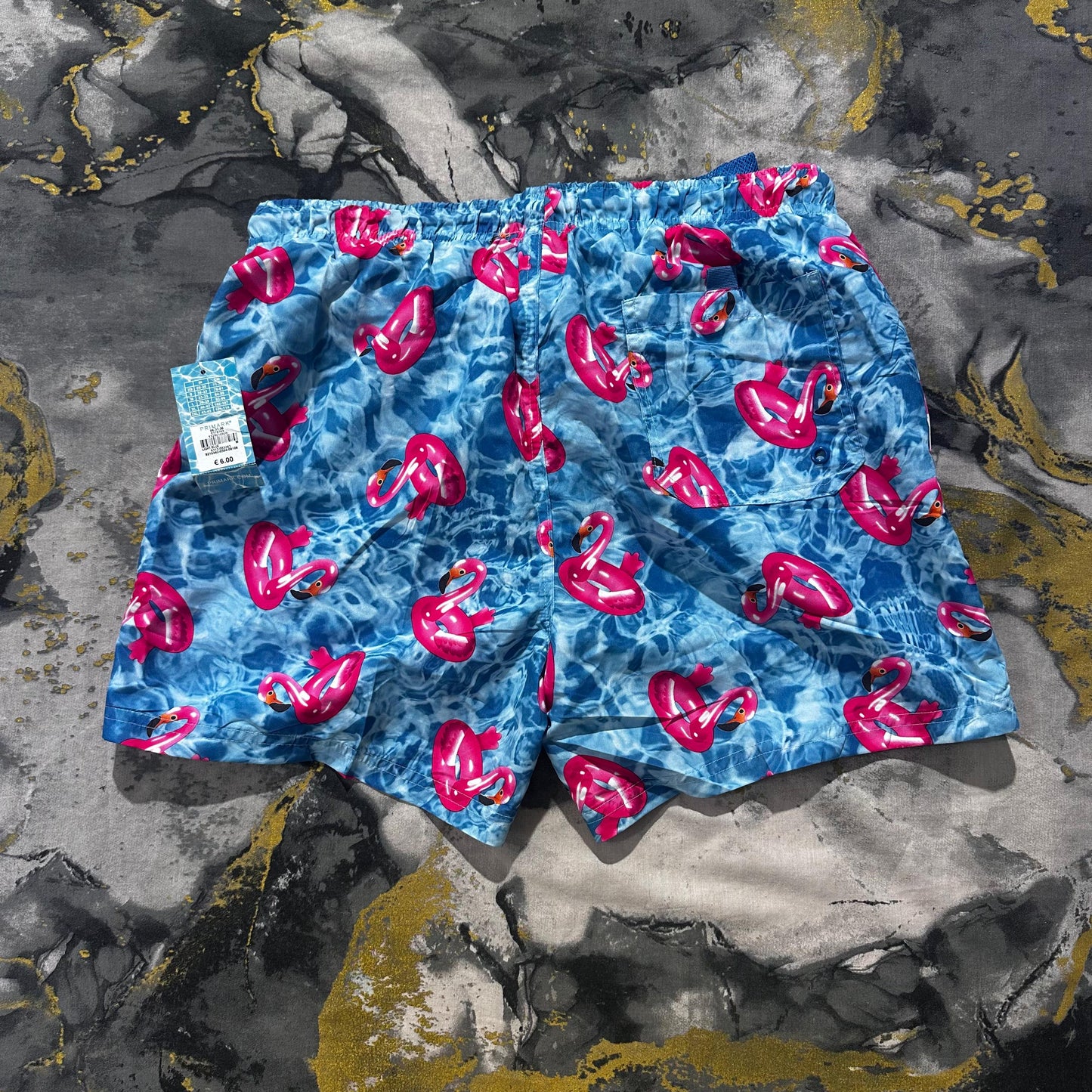 Light Blue Water Print Shorts