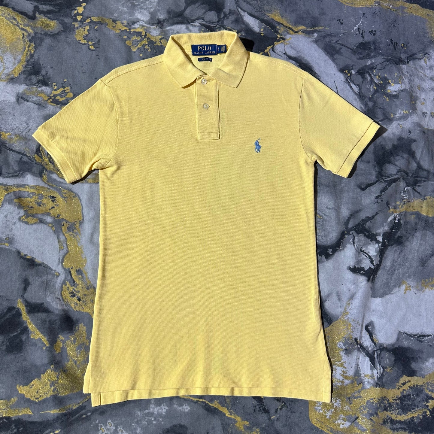 Ralph Lauren Slimfit Yellow Pique Cotton Polo