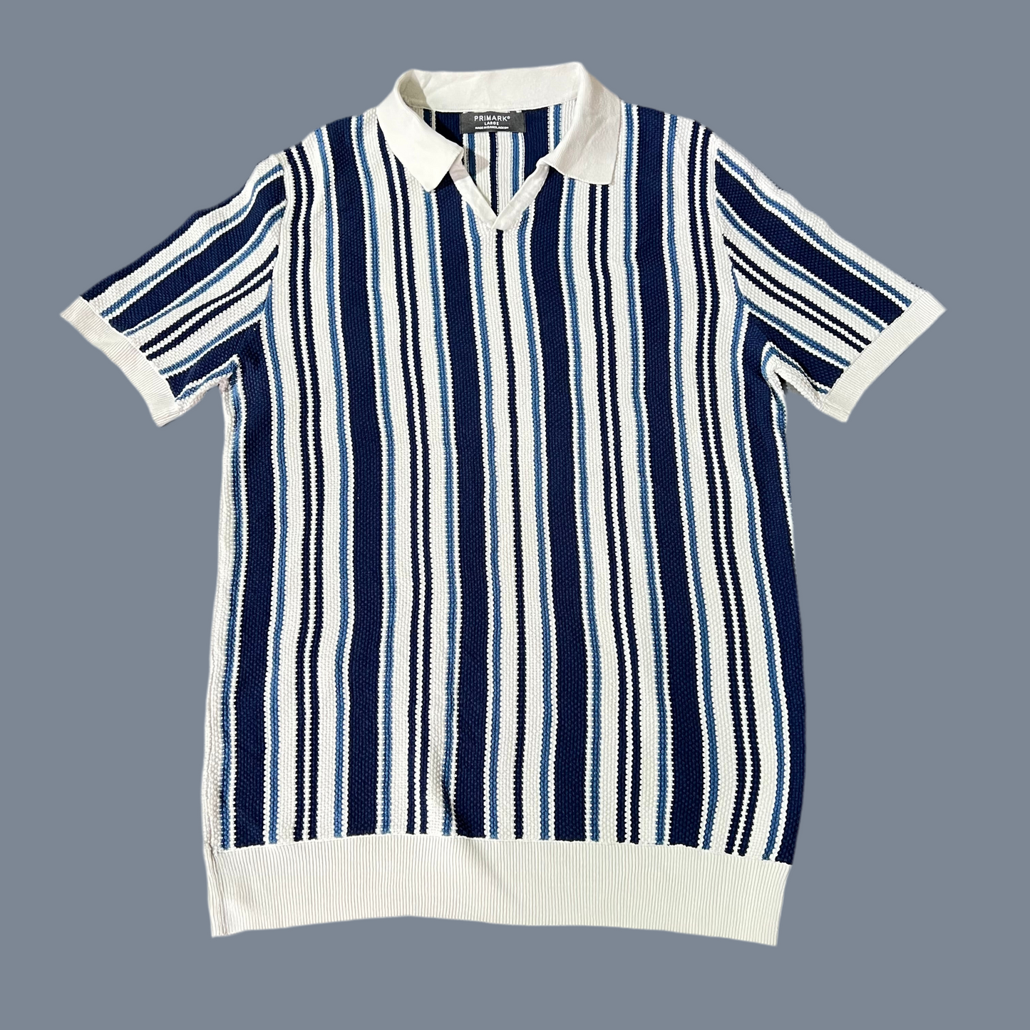 Multi Colour Stripped Busan Collar Knitted Polo