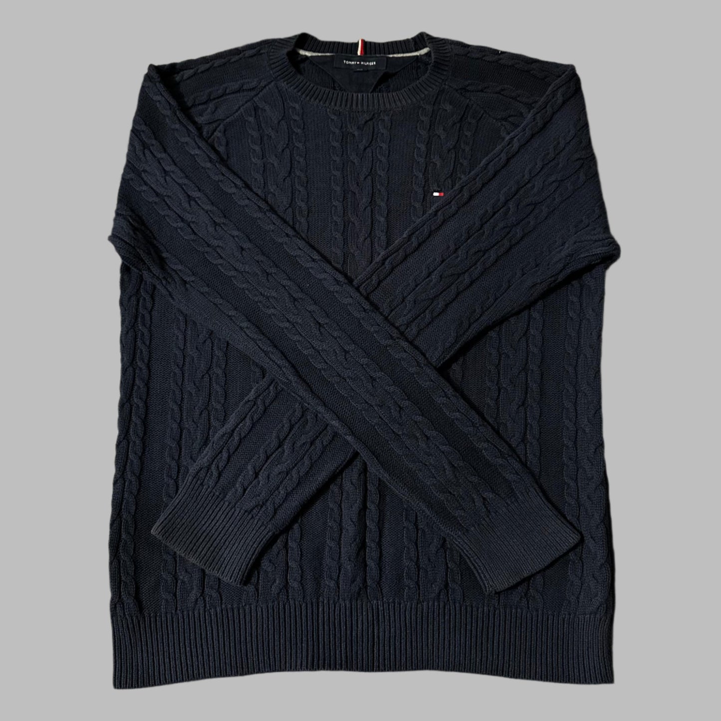 Medium Navy Blue Drop Needle Sweater