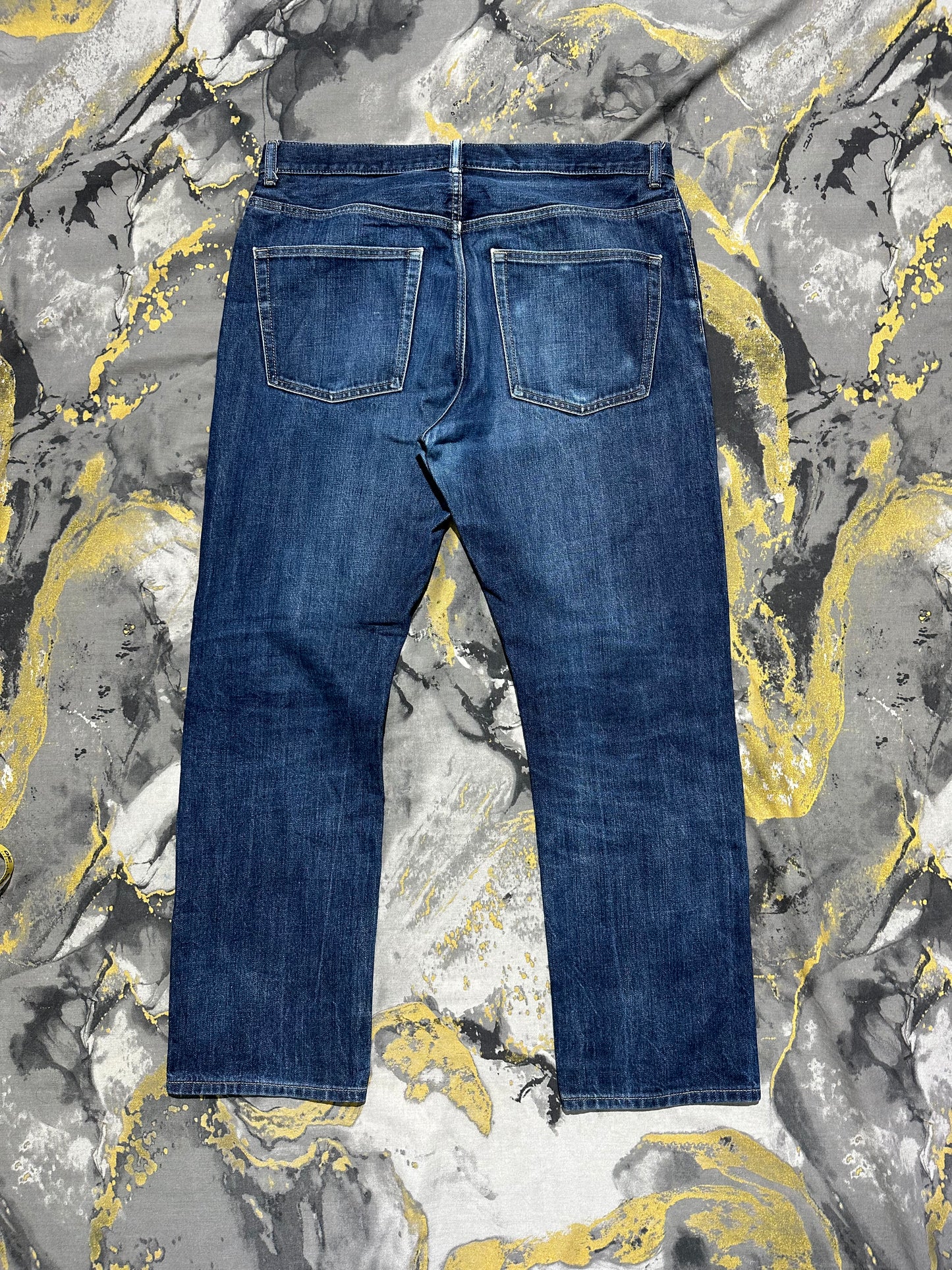 UNIQLO Dark Blue Denim Straight Fit Jeans