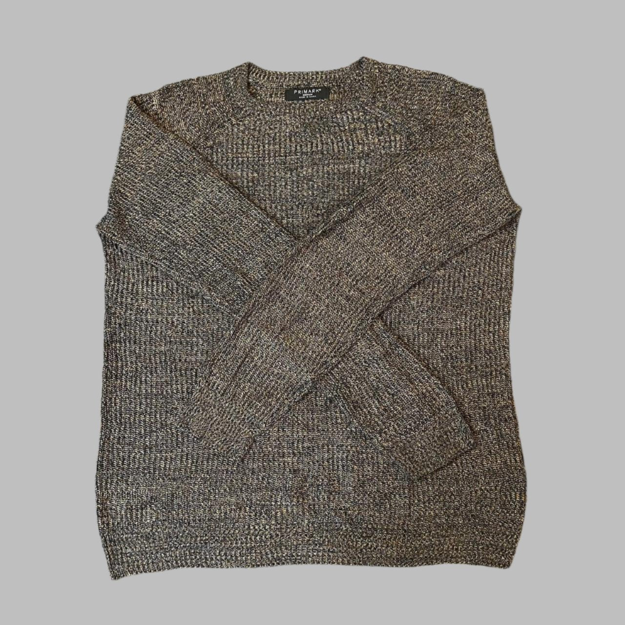 Light Brown Soft Cotton Knitted Full Sleeves Sweater