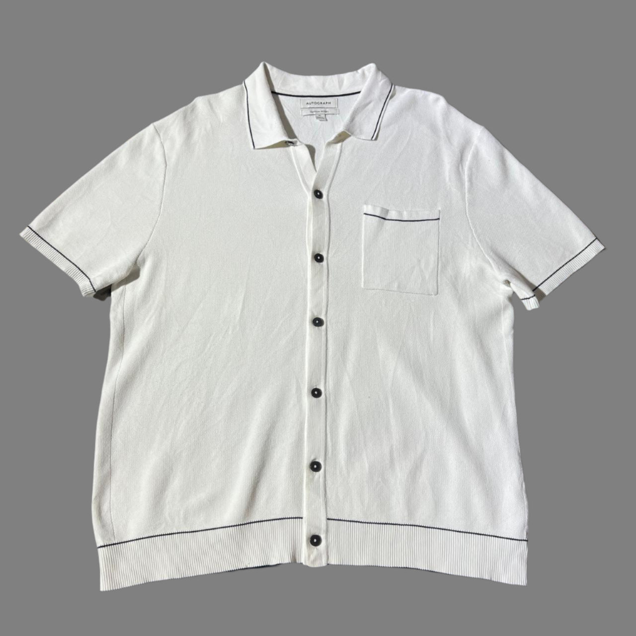 White Luxury Cotton Half Sleeves Buttoned Down