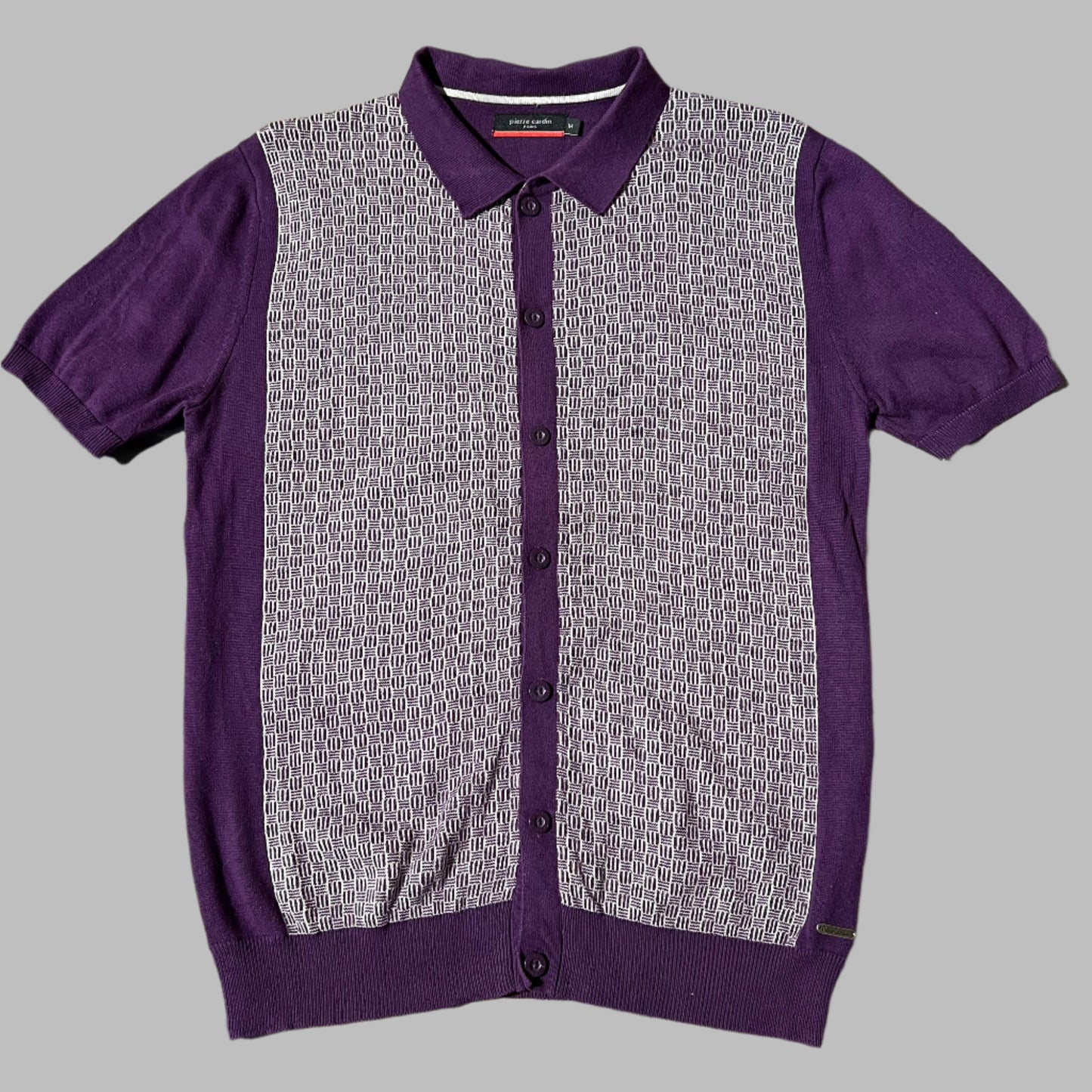 Dark Purple Buttoned Down Knitted Shirt