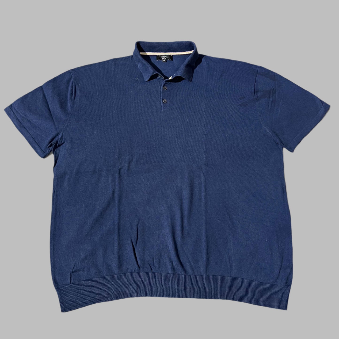 Dark Blue Cotton Half Sleeves Polo