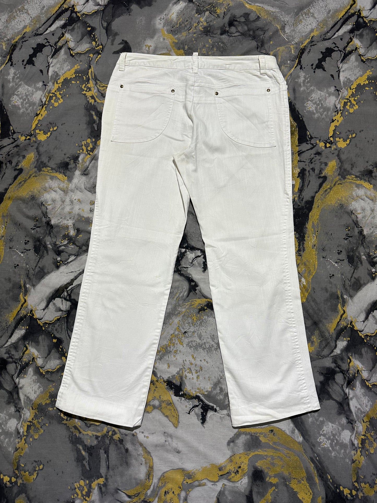 Reject White Cotton Jeans