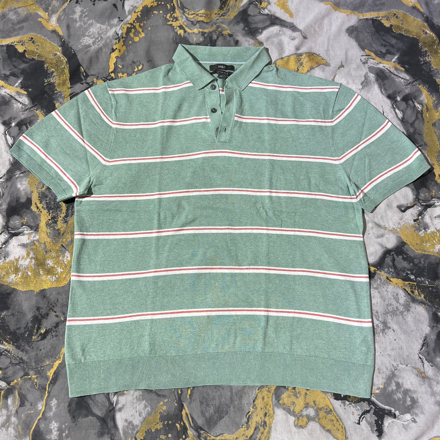 Sea Green Lining Knitted Polo