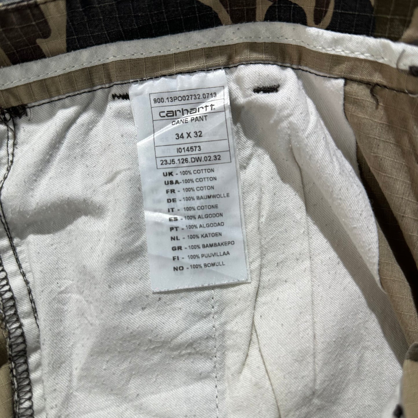 Carhartt Camo Print Terry Cotton Jeans