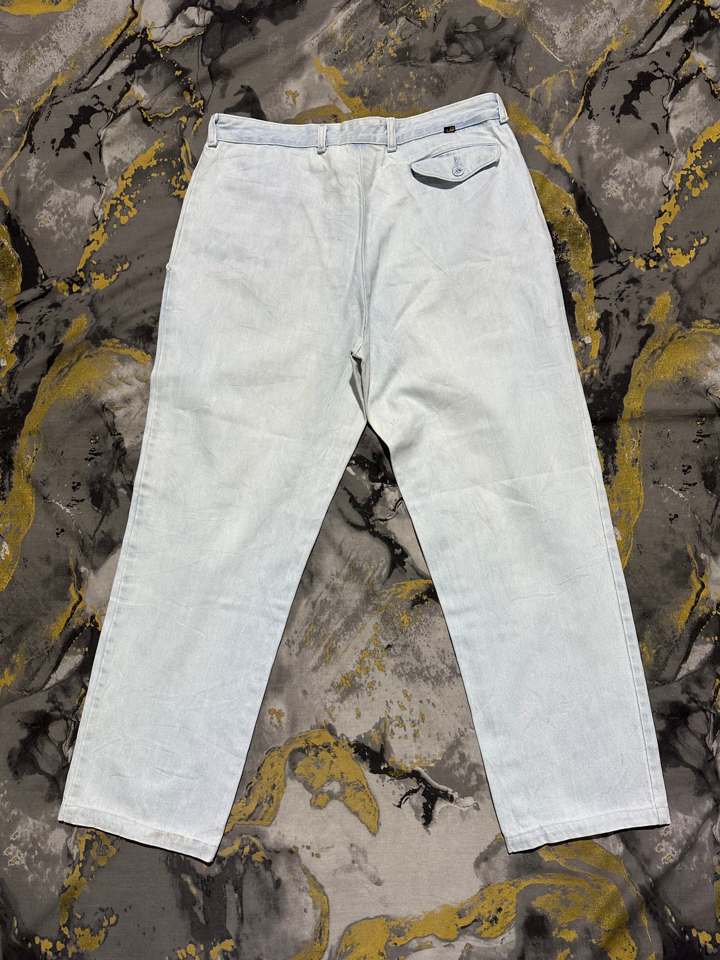LEE Light Sky Blue Baggy Terry Cotton Jeans