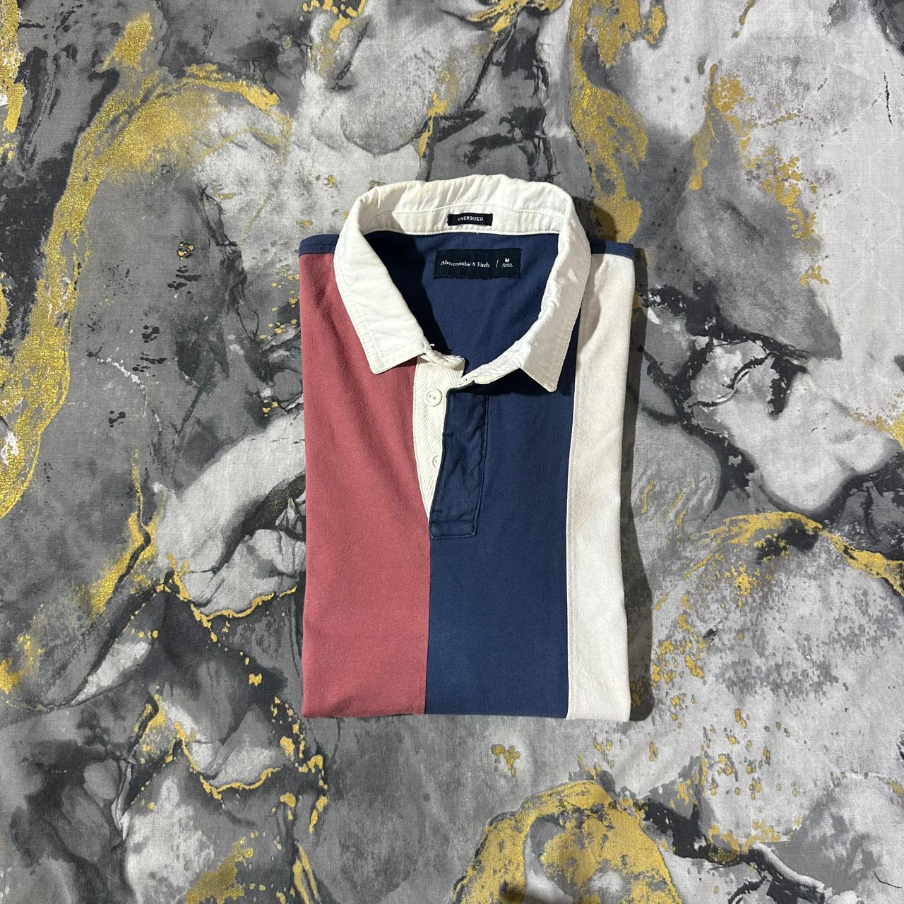 A&F Three Tone Colour Baggy Polo