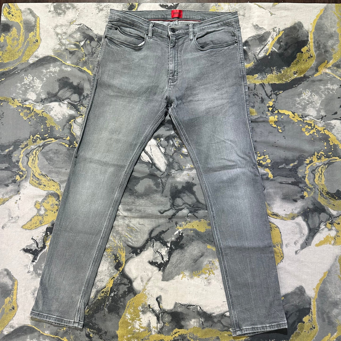 Hugo Boss Light Gray Faded Jeans