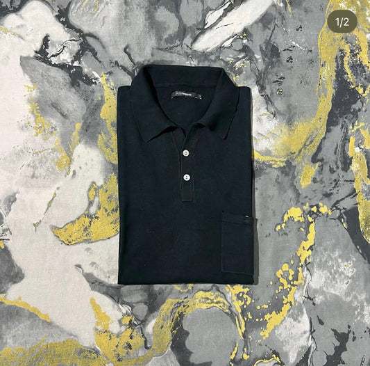 Black Pocket Polo