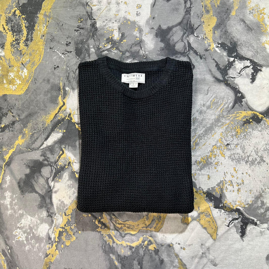 Black Textured Sweatshirt