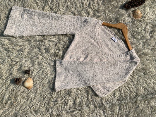Small Pearl White Soft Sweater