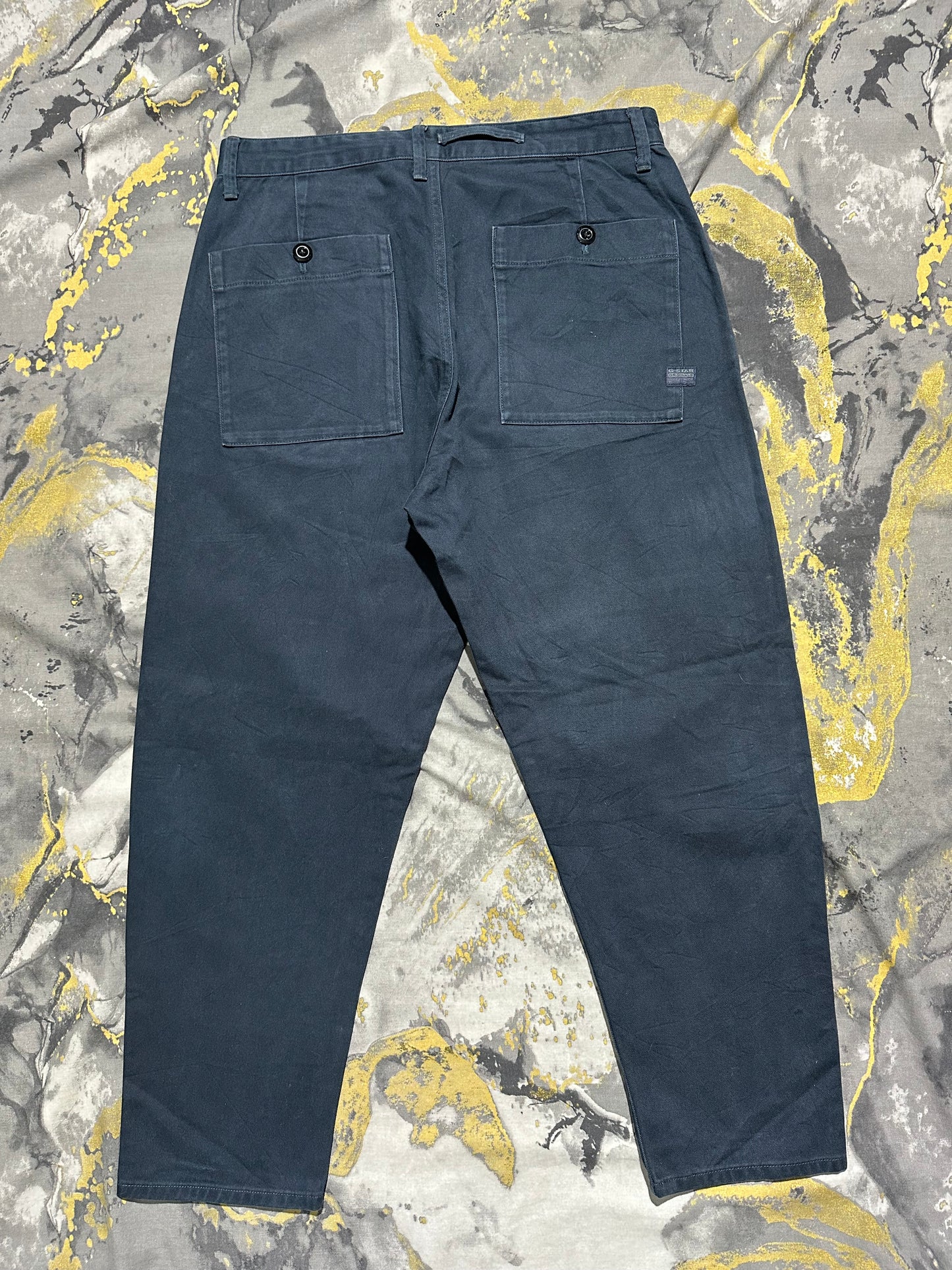 G-Star Aged Two Shaded Wide Legged Jeans