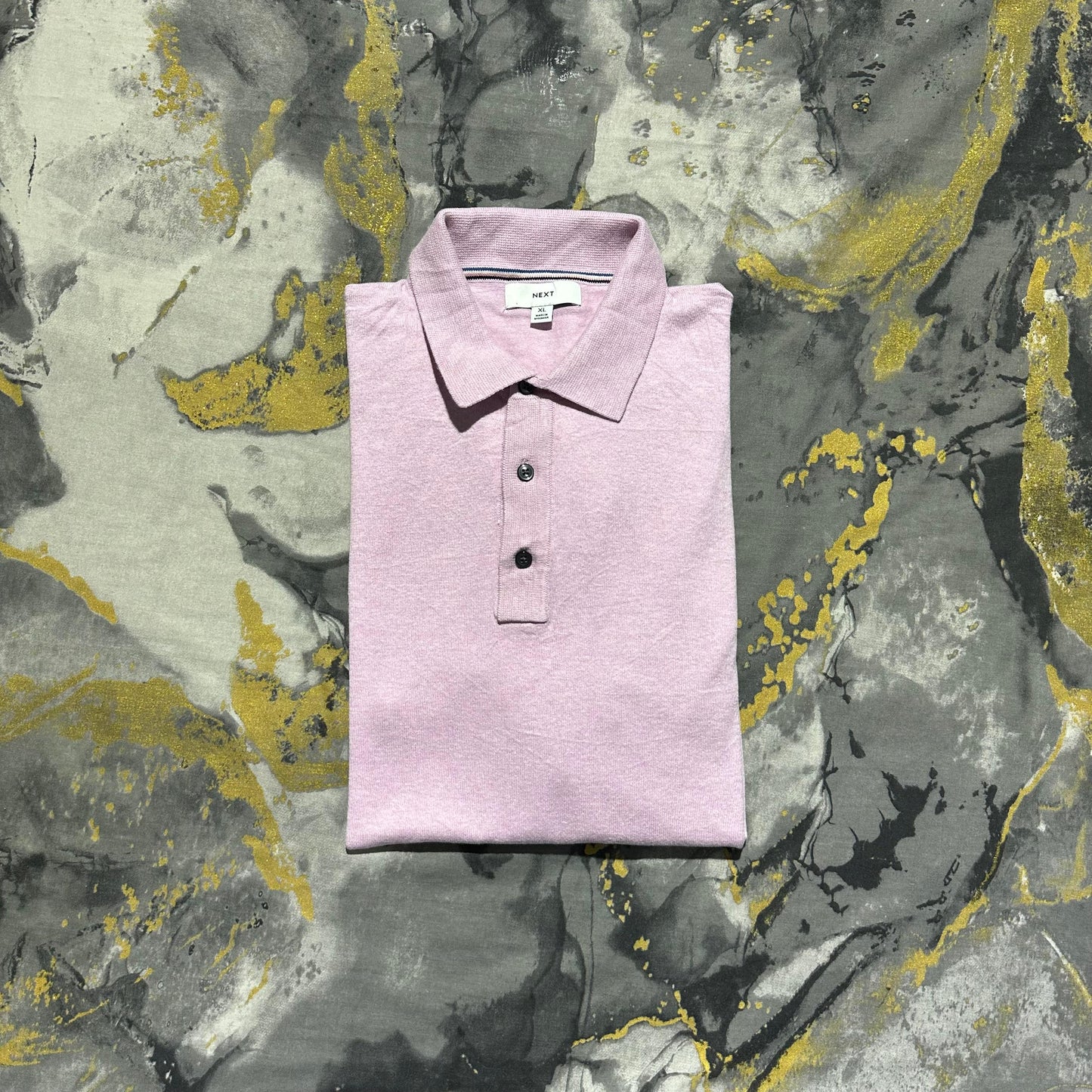 Light Pink Soft Cotton Touch Knitted Button Polo