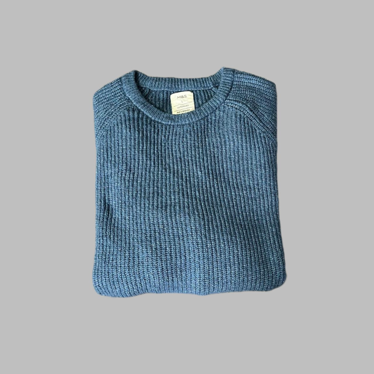 Turquoies Full Sleeves Knitted Sweater
