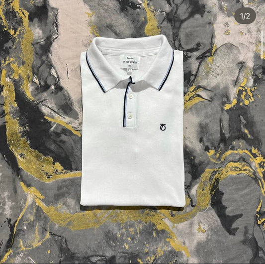 Royal White Soft Cotton Knitted Polo