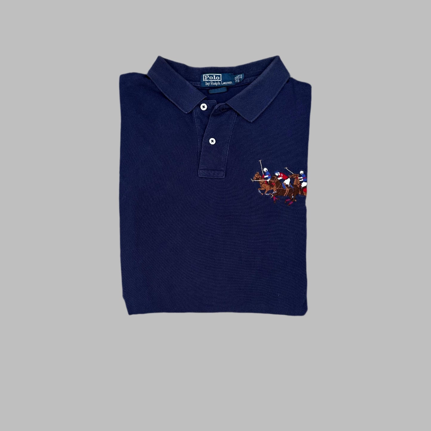 Navy Blue Full Sleeves Polo