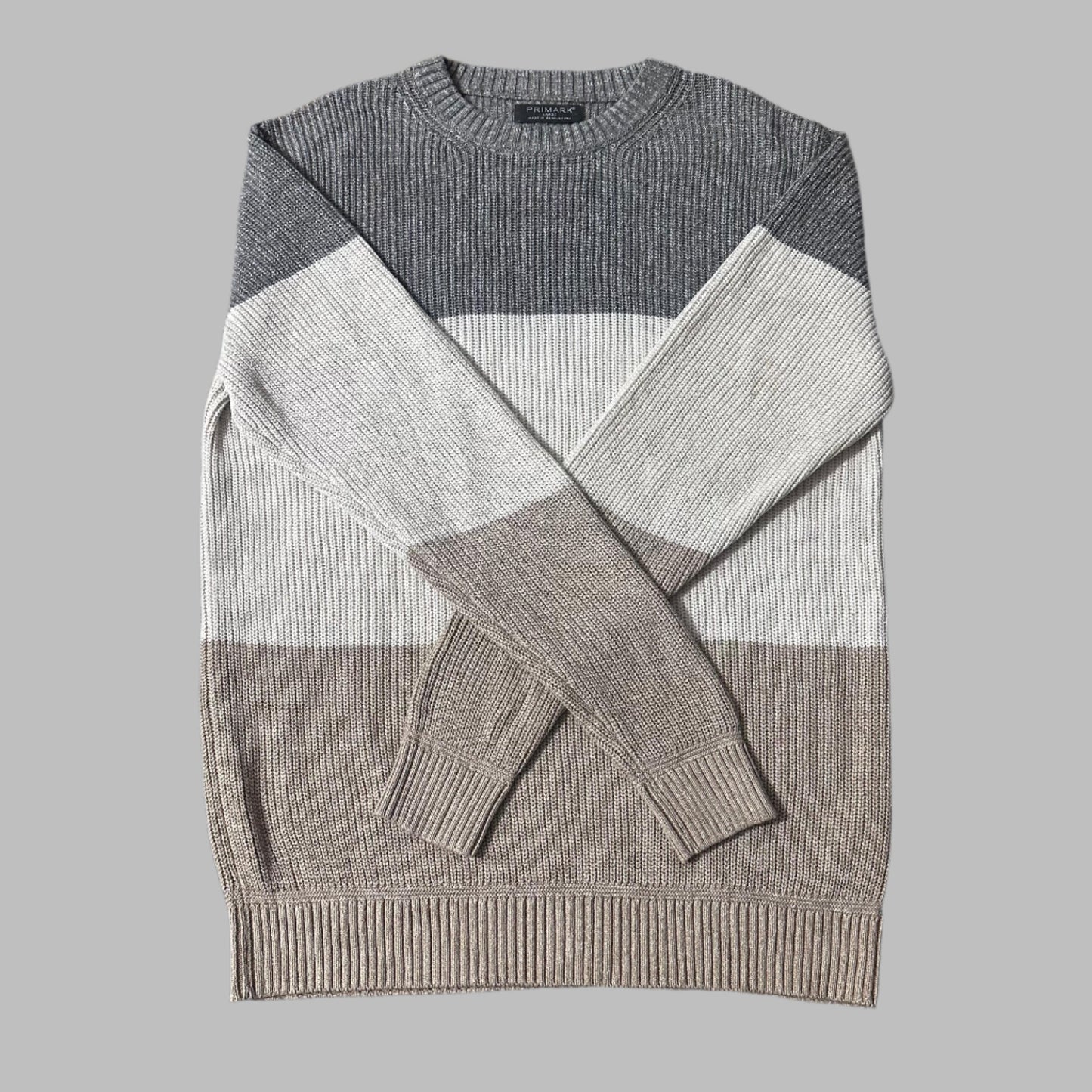 Stripes Knitted Full Sleeves Sweater