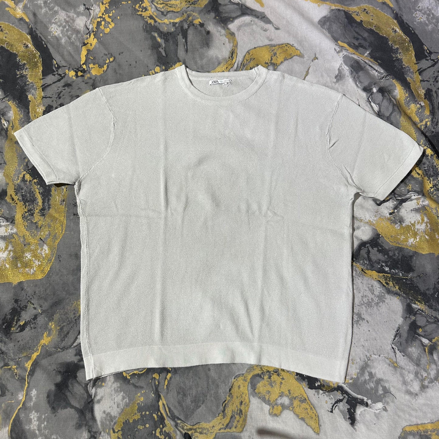 Light Grey Textured T-Shirt