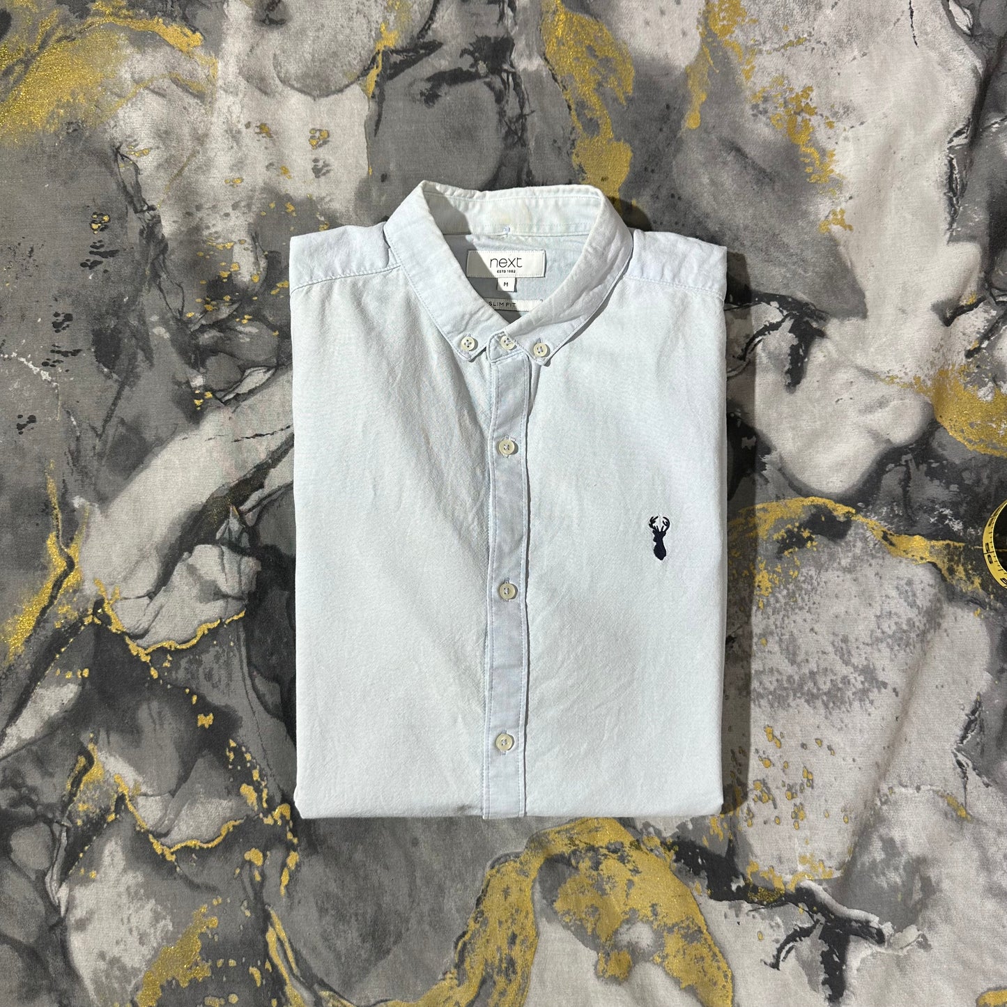 Plain Sky blue French Collar Buttoned Down