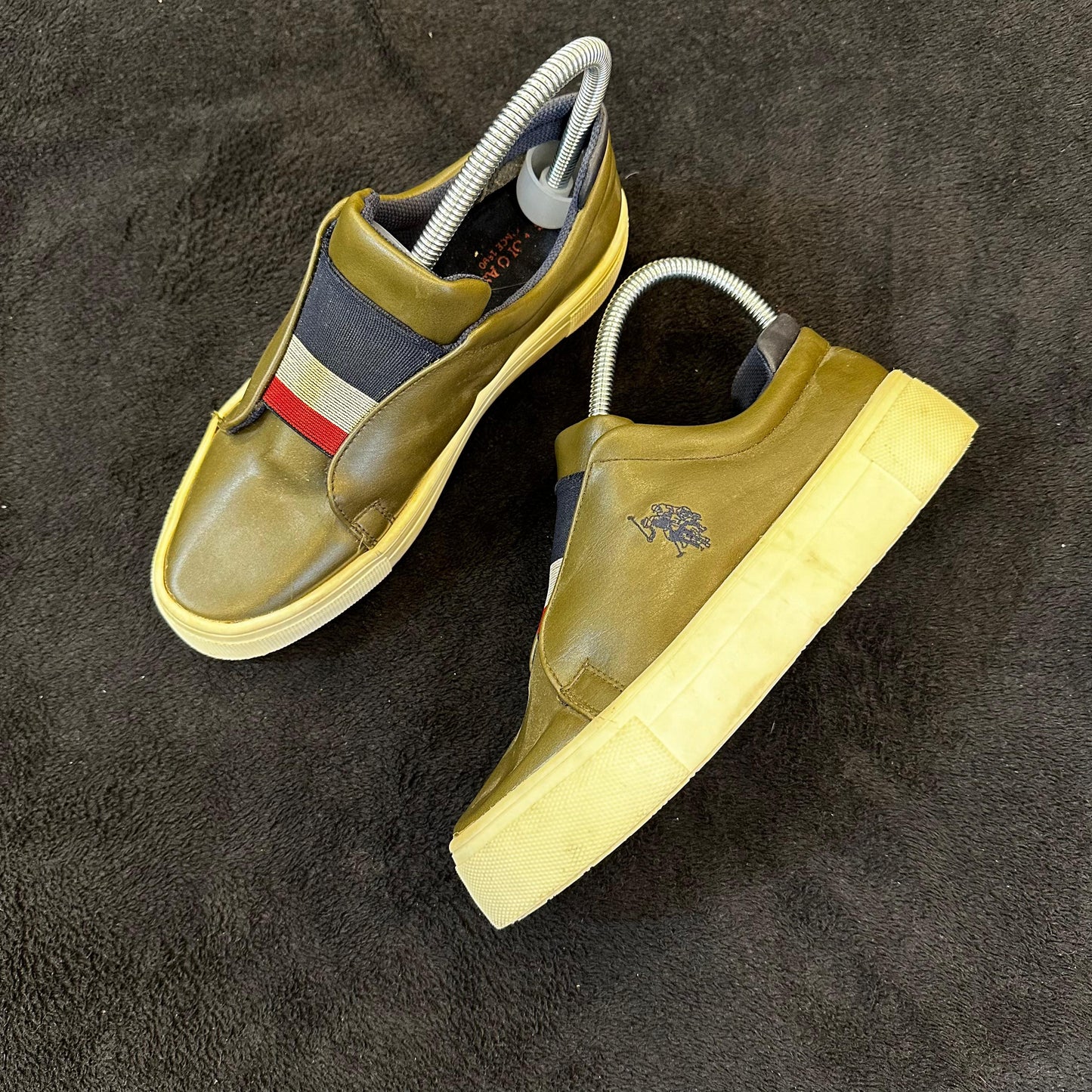 Olive Green Slip on Shoes