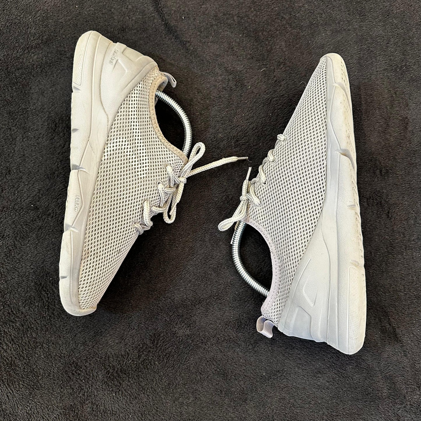 Grey Knit Running Shoes