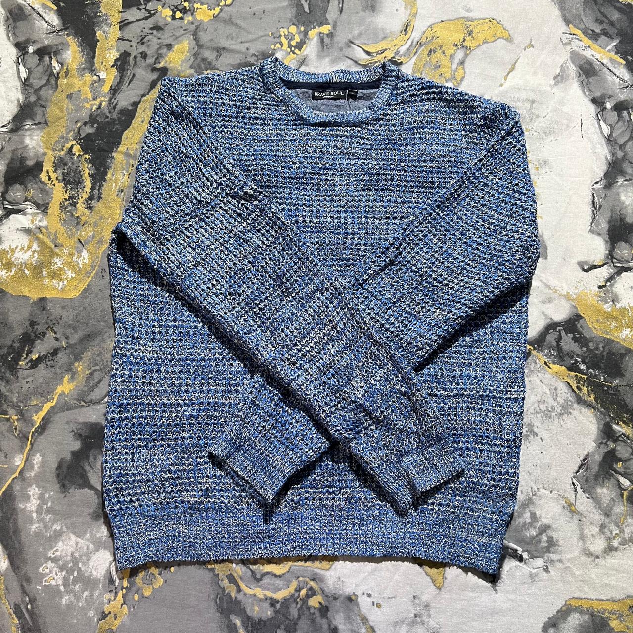 Blue Blend Textured Sweater
