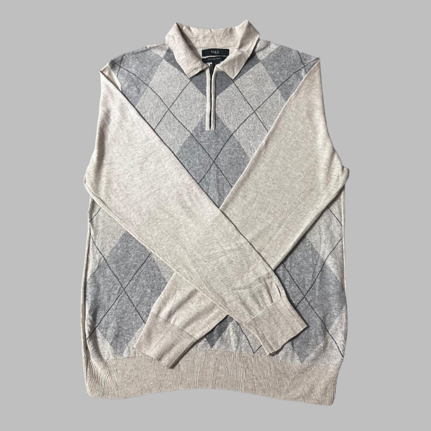 Checkered Full Sleeves Zipper