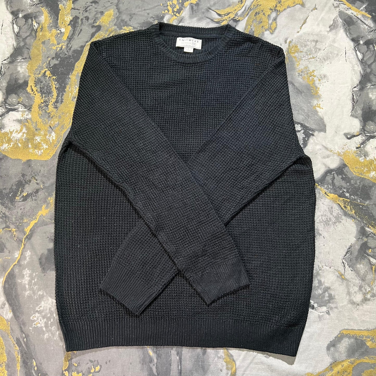 Black Textured Sweatshirt